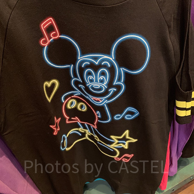 ミッキーネオンTシャツ（ブラック）