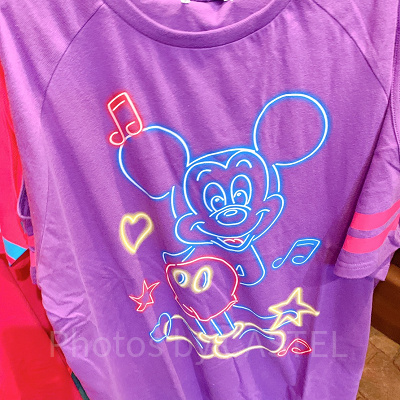 ミッキーネオンTシャツ（パープル）