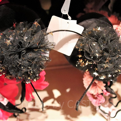 ミッキーポンポンカチューシャ（ブラック・スターデザイン）