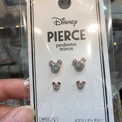 ミッキーシェイプピアス（ピンク）