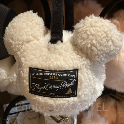 ミッキーシェイプの耳あて（ベージュ）