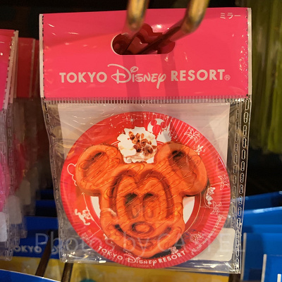 ミッキーのワッフルモチーフの鏡