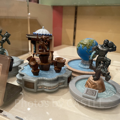 パークの噴水モチーフのミニチュアフィギュア