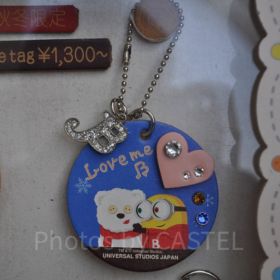 ミニオンのレザートリーティネームタグ