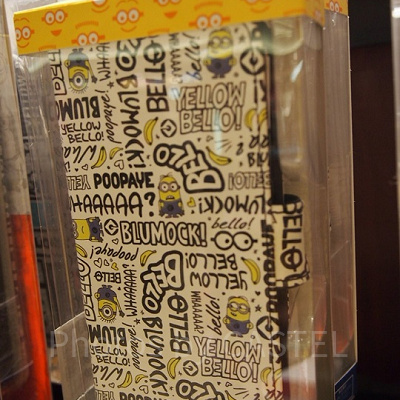 ミニオンロゴフリップカバースマホケース