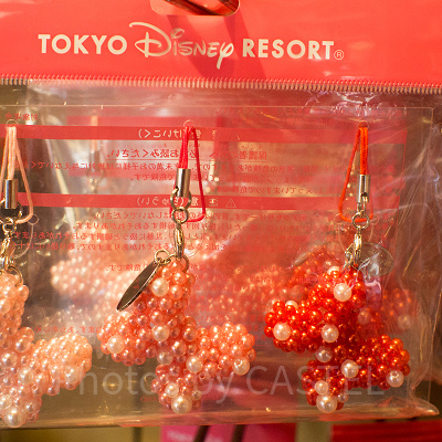 ミニーリボン型ビーズストラップ