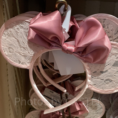 ミニーリボンレースカチューシャ（ピンク）