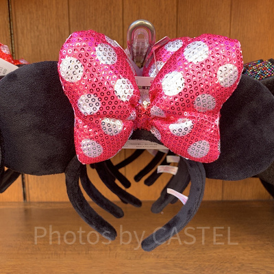 ミニーリボンスパンコールカチューシャ（ピンク）