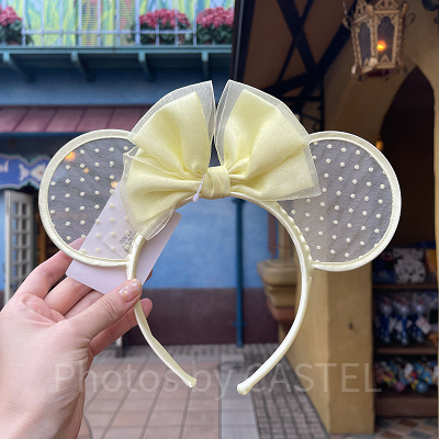 ミニーリボンチュールカチューシャ（イエロー）