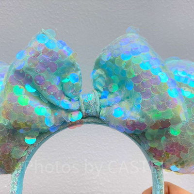 ミニースパンコールカチューシャ(シーブルー)