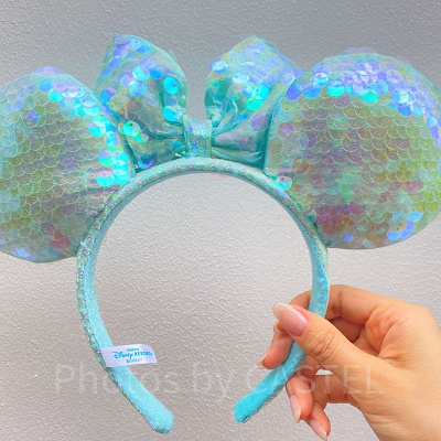 ミニースパンコールカチューシャ(シーブルー)