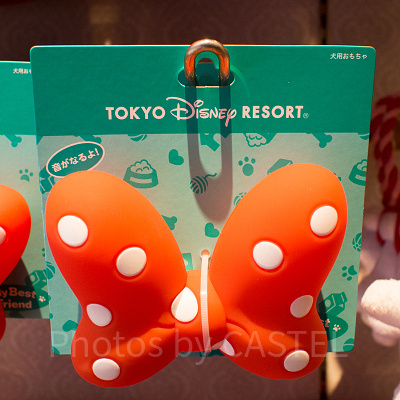 ミニーのリボン型ペットのおもちゃ