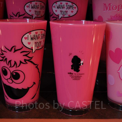 モッピーのプラスチックタンブラー（黒×ピンク）