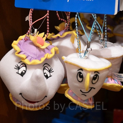 ポット夫人とチップのストラップキーチェーン