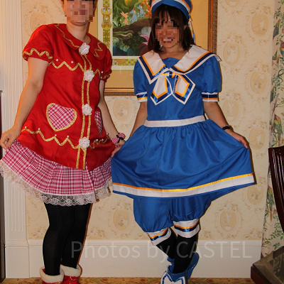 友人もかわいいワンピースを着て、一緒にハロウィンを楽しみました。