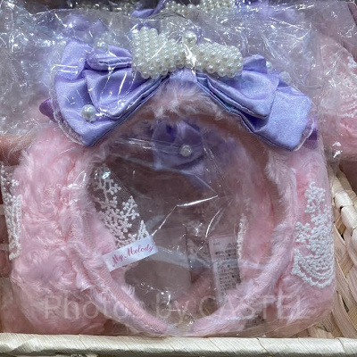 マイメロディのカチューシャ　ビジュー・レース付き