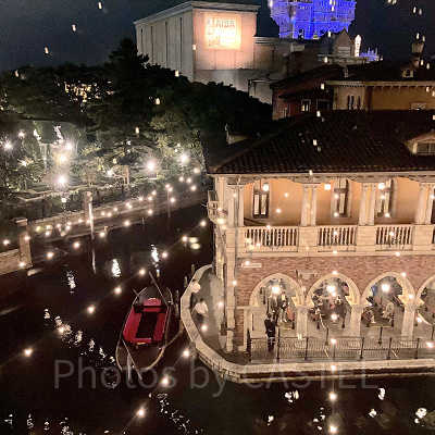 ミラコスタのヴェネツィア・サイドからの夜景