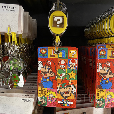 リール付きパスケース（マリオ全員集合）