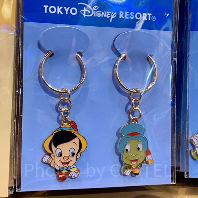 ピノキオ＆ジミニー・クリケットのディズニーペアキーチェーン