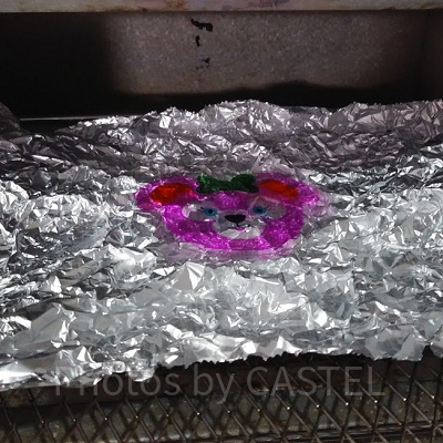 オーブントースターで温めるプラ板