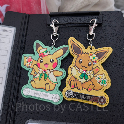 ポケパークカントーグッズ/ピカチュウ＆イーブイのキーホルダー
