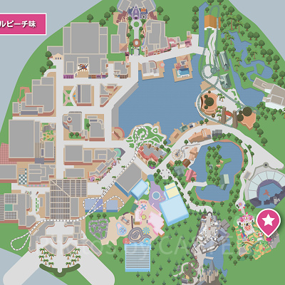 USJポップコーンMAP:キャラメルピーチ味
