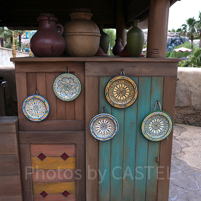 アラビアンコースト前のポップコーンワゴン