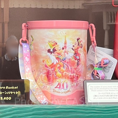 ポップコーンバケット(ディズニー40周年スーベニアグッズ)