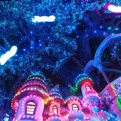 ピューロスイーツパーティのイルミネーション