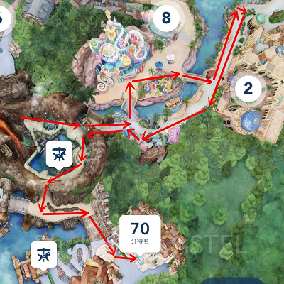 「ソアリン・ファンタスティック・フライト」の待ち列