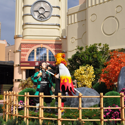 乗車前に必見の煉獄さん＆炭治郎のオブジェ