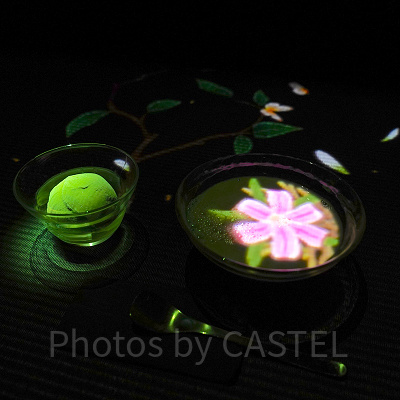 六条麦茶ラテと玉緑茶のアイスクリームが作品に！