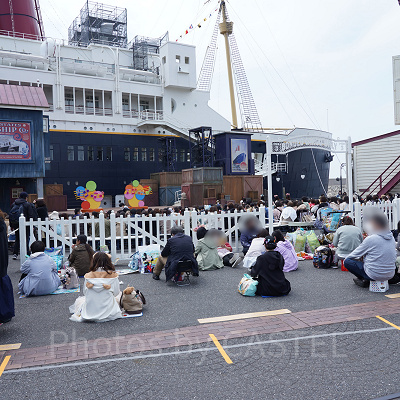 ジャンボリミッキーの会場外の席の様子（2022年4月7日11時10分ごろ）