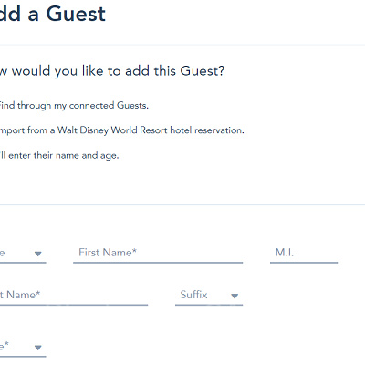 「I‘ll enter their name and age」を選択
