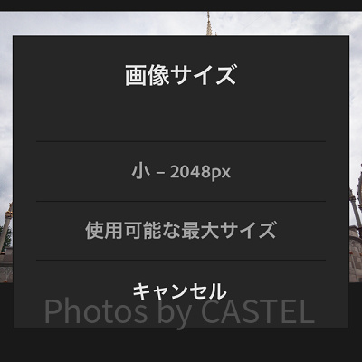 画像サイズを選択