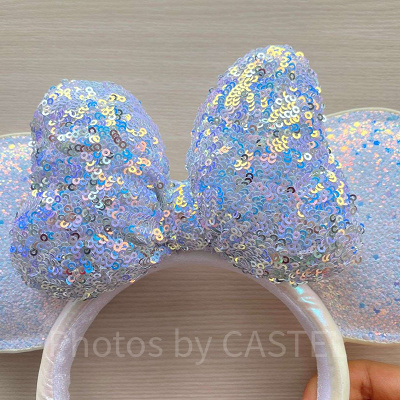 スパンコールカチューシャ(ブルーホワイト)