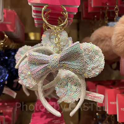 スパンコールキーチェーン(ホワイト)