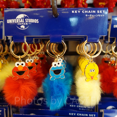 セサミストリートキーチェーンセット(ファー)