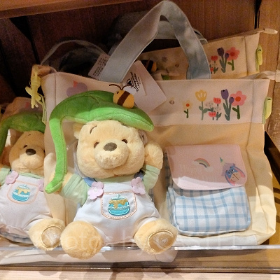 上海ディズニーくまのプーさんグッズ：植物シリーズプーさんのトートバッグ