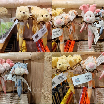 上海ディズニーくまのプーさんグッズ：マスコットペン各種