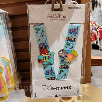 上海ディズニーズートピアグッズ：ピンバッジ用ストラップ