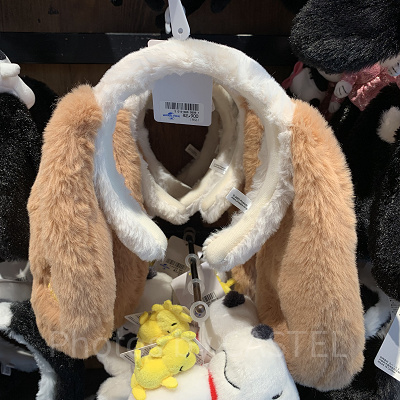 スヌーピーたれ耳カチューシャ（ピンクブラウン）