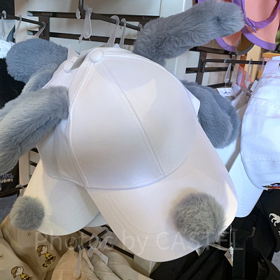 スヌーピー耳付きキャップ（グレー）