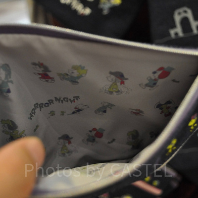 スヌーピーの刺繍入りポーチの内側