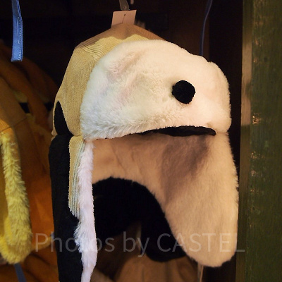 スヌーピー耳あて付きぬいぐるみハット