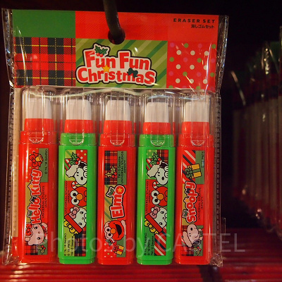 スヌーピー・エルモ・キティ消しゴムセット（5個）