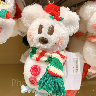 スノーミッキーぬいぐるみバッジ