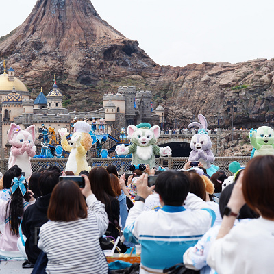 ミッキー広場から見たスパークリング・ジュビリー・セレブレーション