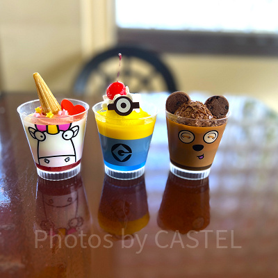 スタジオスターズレストラン：ミニオンカップデザート3種