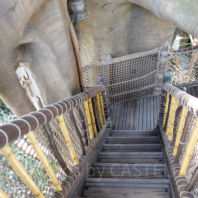 スイスファミリー・ツリーハウス：下り階段